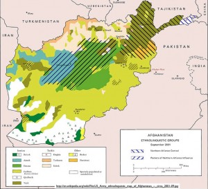 Map of Ethnic Groups in Afghanistan