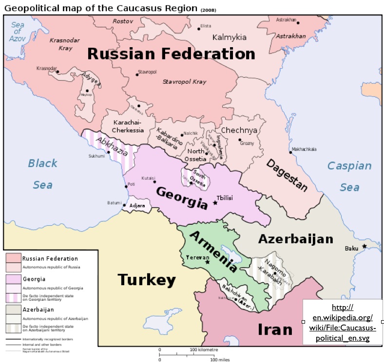 Geopolitical Map of the Caucasus