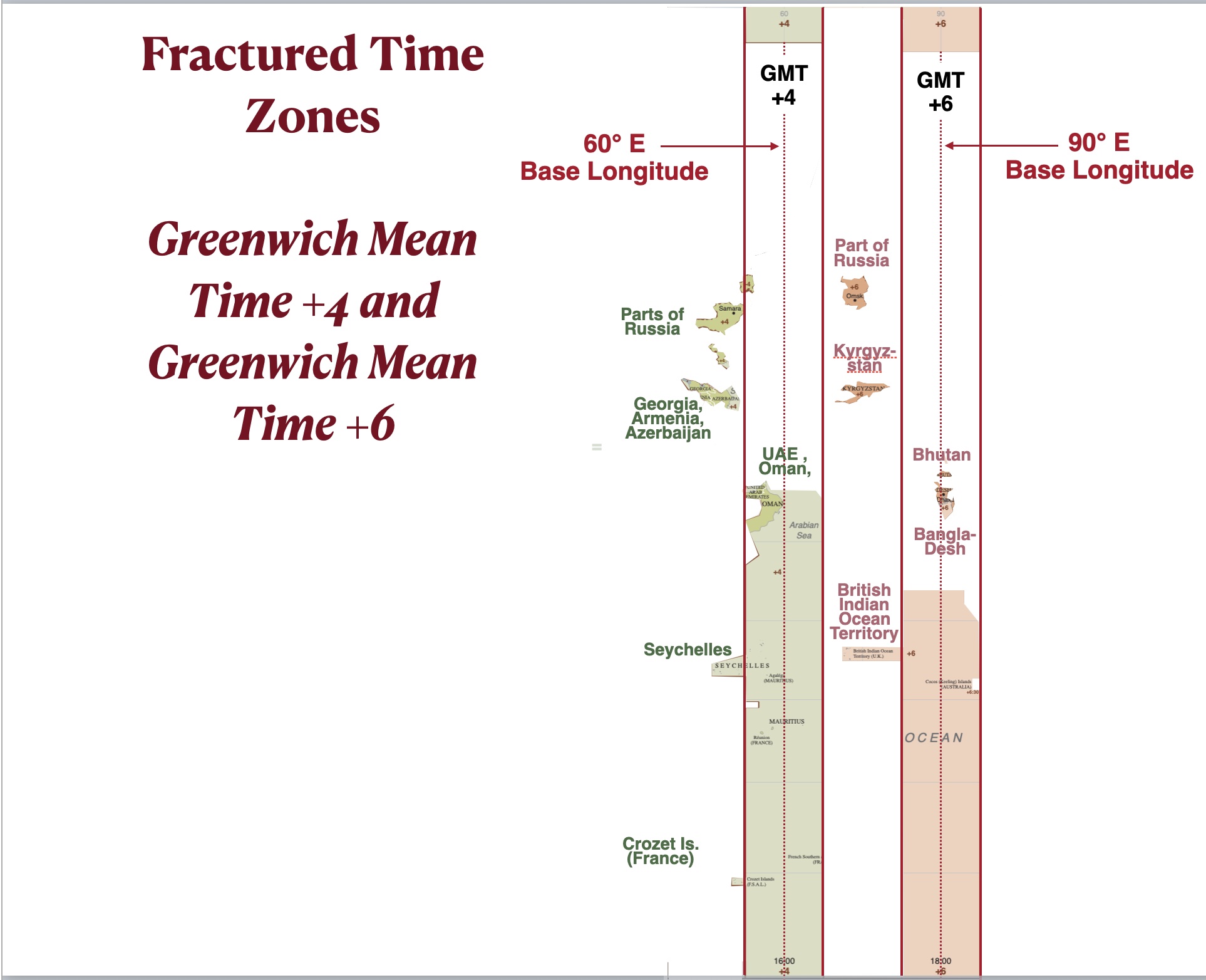 Time Zones Are Based on Longitude Overruled by Political Geography