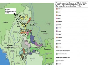 Map of Cease-Fire Armies in Burma Map of Cease-Fire Armies in Burma