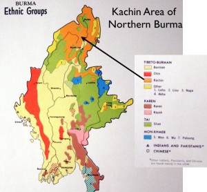 Map of Ethic Groups in Northern Burma Map of Ethic Groups in Northern Burma, Highlighting the Kachin
