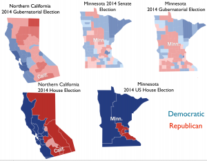 CA and MN elections compared map