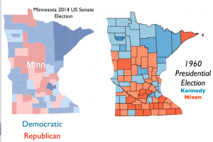 Minnesota 1960 2014 Election Map