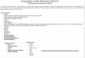 Moravian Church Geography